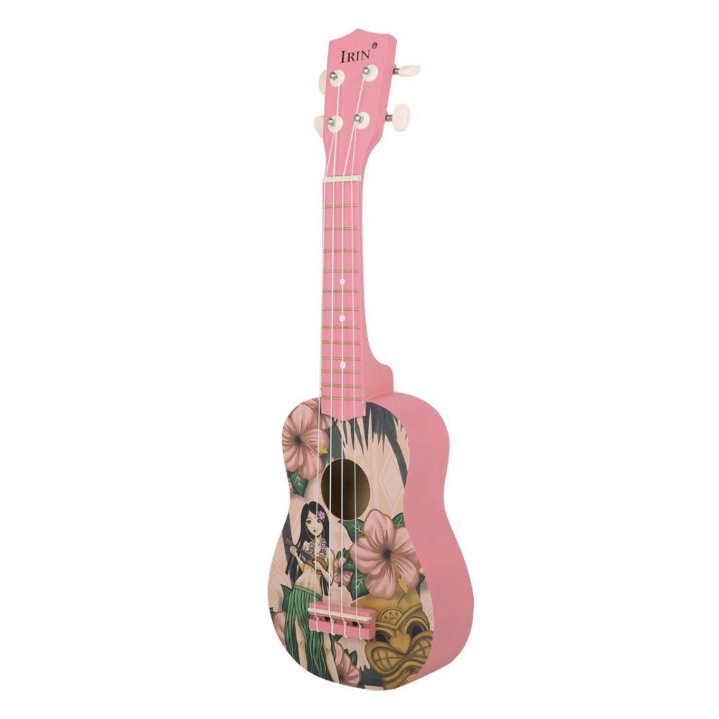 Hawaiian Girl 21 Inch 4 String Ukulele Basswood Uke Mini Musical Instrument