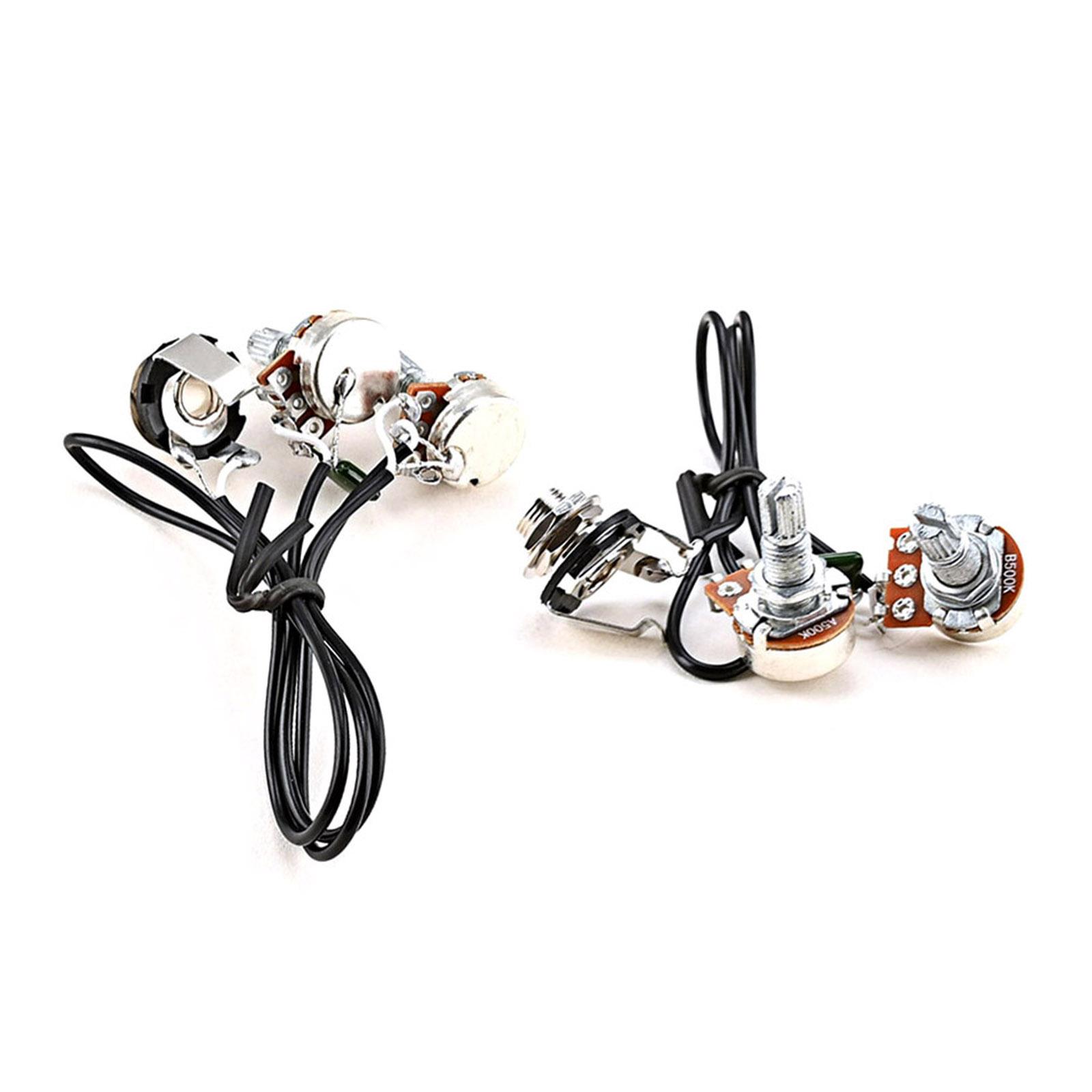 Guitar Potentiometer Audio Volume Complete Circuit Wiring for Bass Replaces