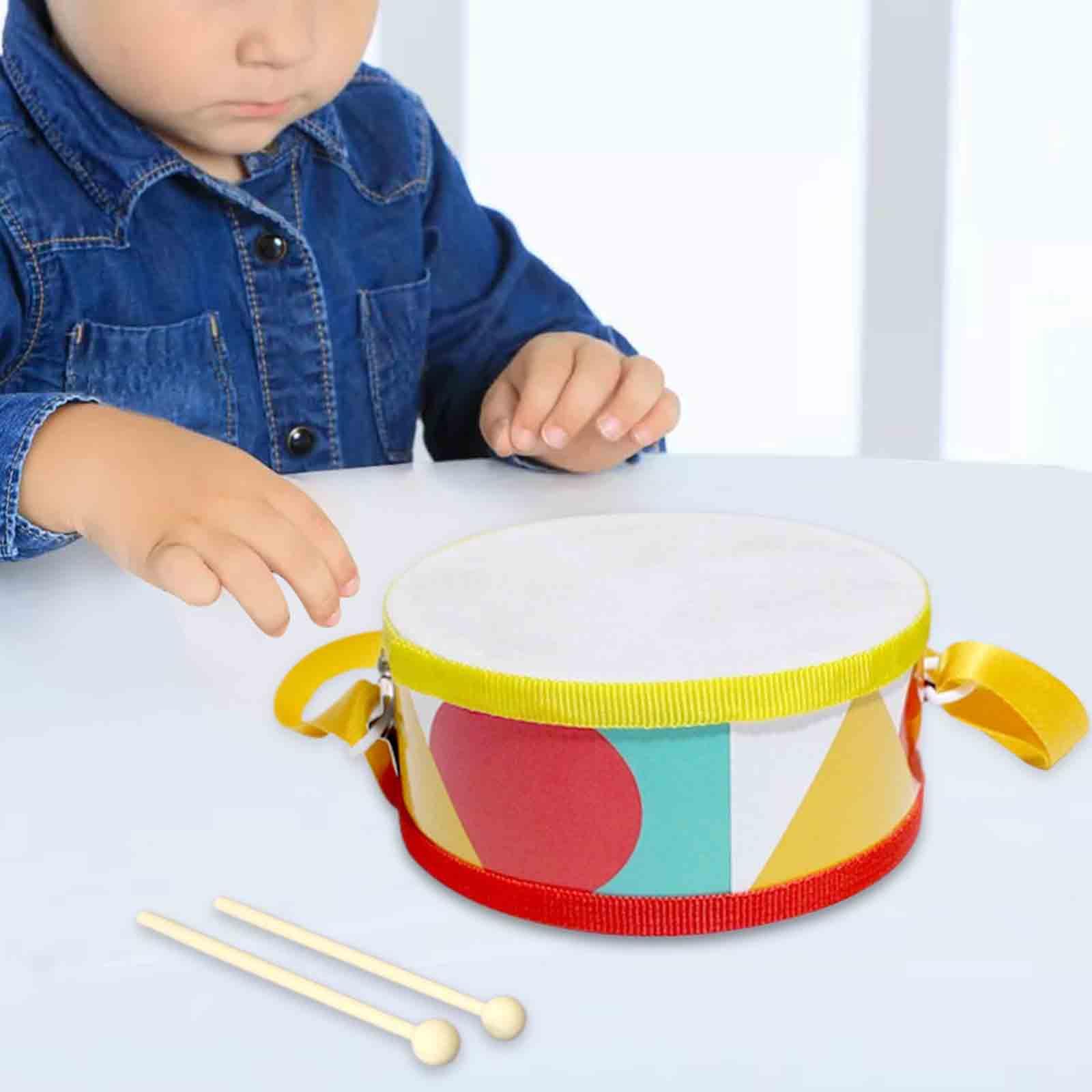 Hand Drum Music Educational Toy Practicing Durable Activities Montessori Toy Yellow