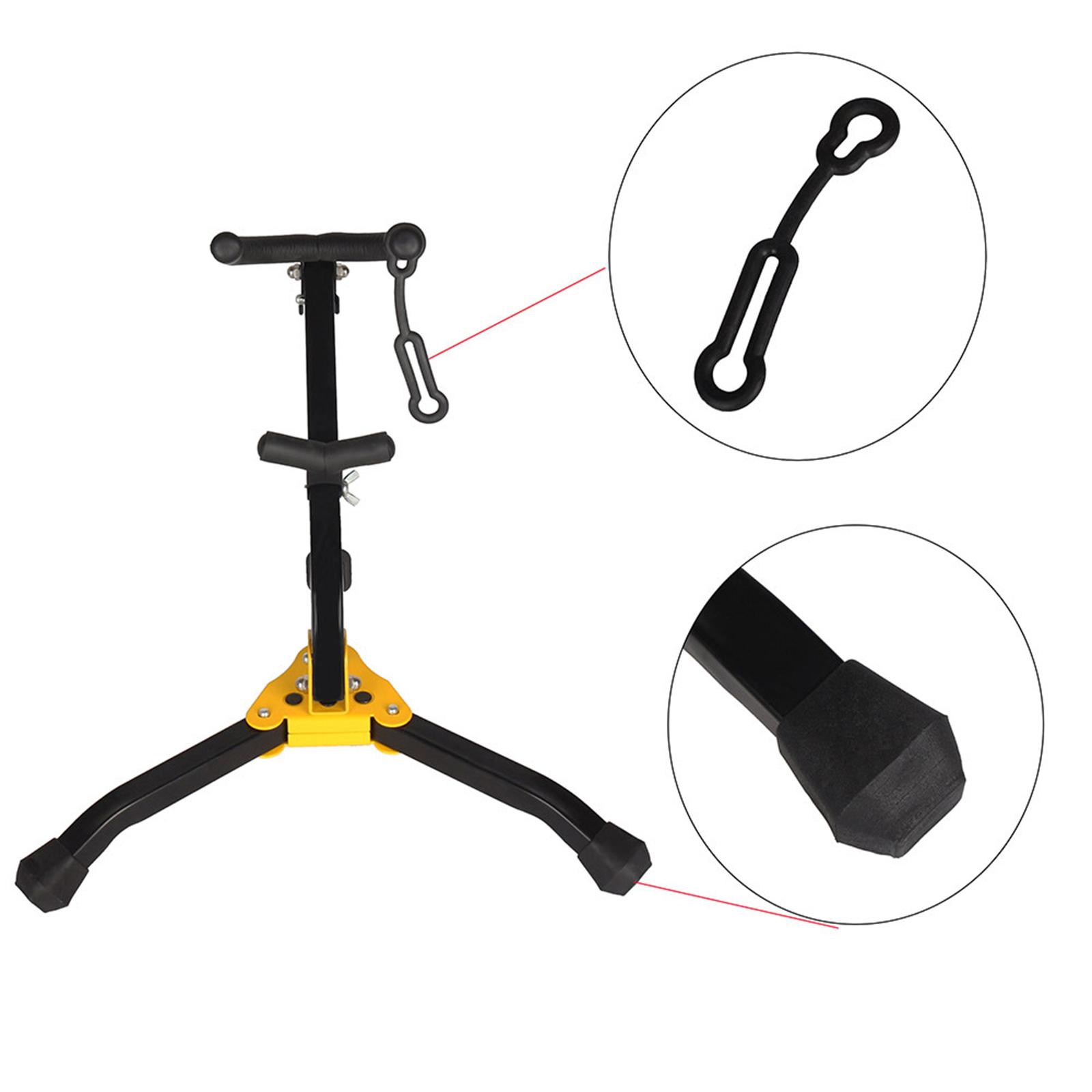 Foldable Saxophone Stand with Iron Triangle Base Folding Adjustable Backrest