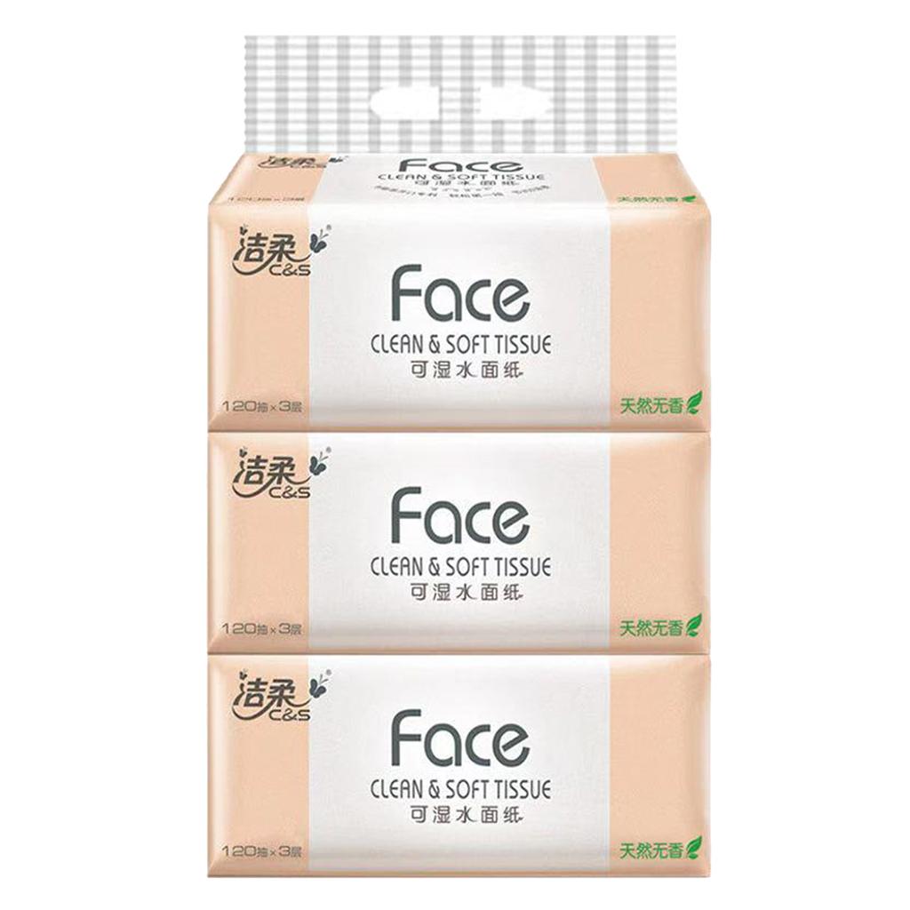 3 Pack 360 Sheets Facial Clean Tissue Paper Bulk Bath Toilet Paper 3 Ply