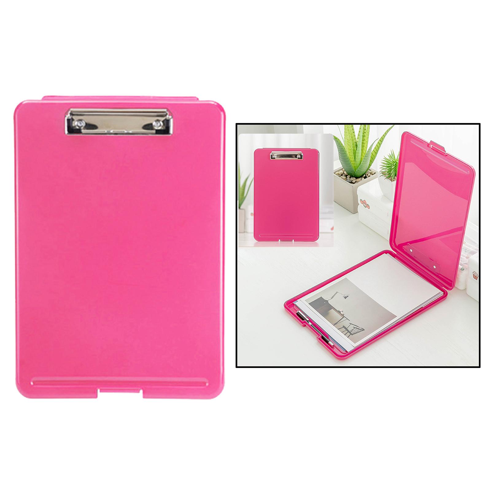 Plastic A4 File Box Document Folder Writing Pad Box Organizer Supply Red