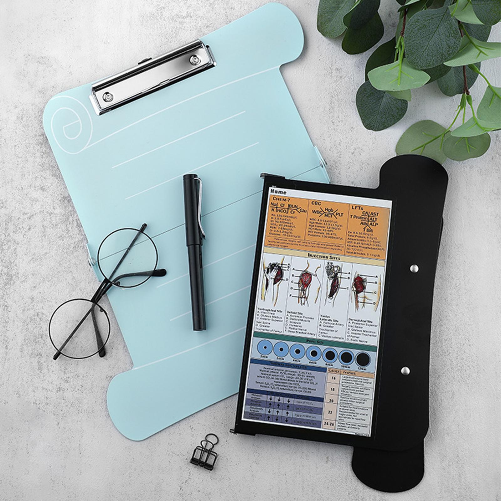 Aluminum Standard Clipboard File Folders Organizer for Home Business Blue