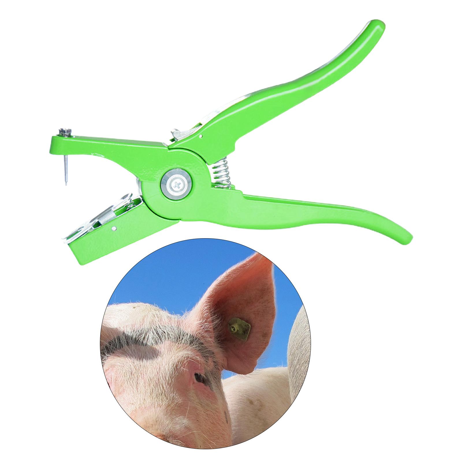 ear tags Pliers Ear Tags Installing tool for Cattle Farm Animal Rabbit Green