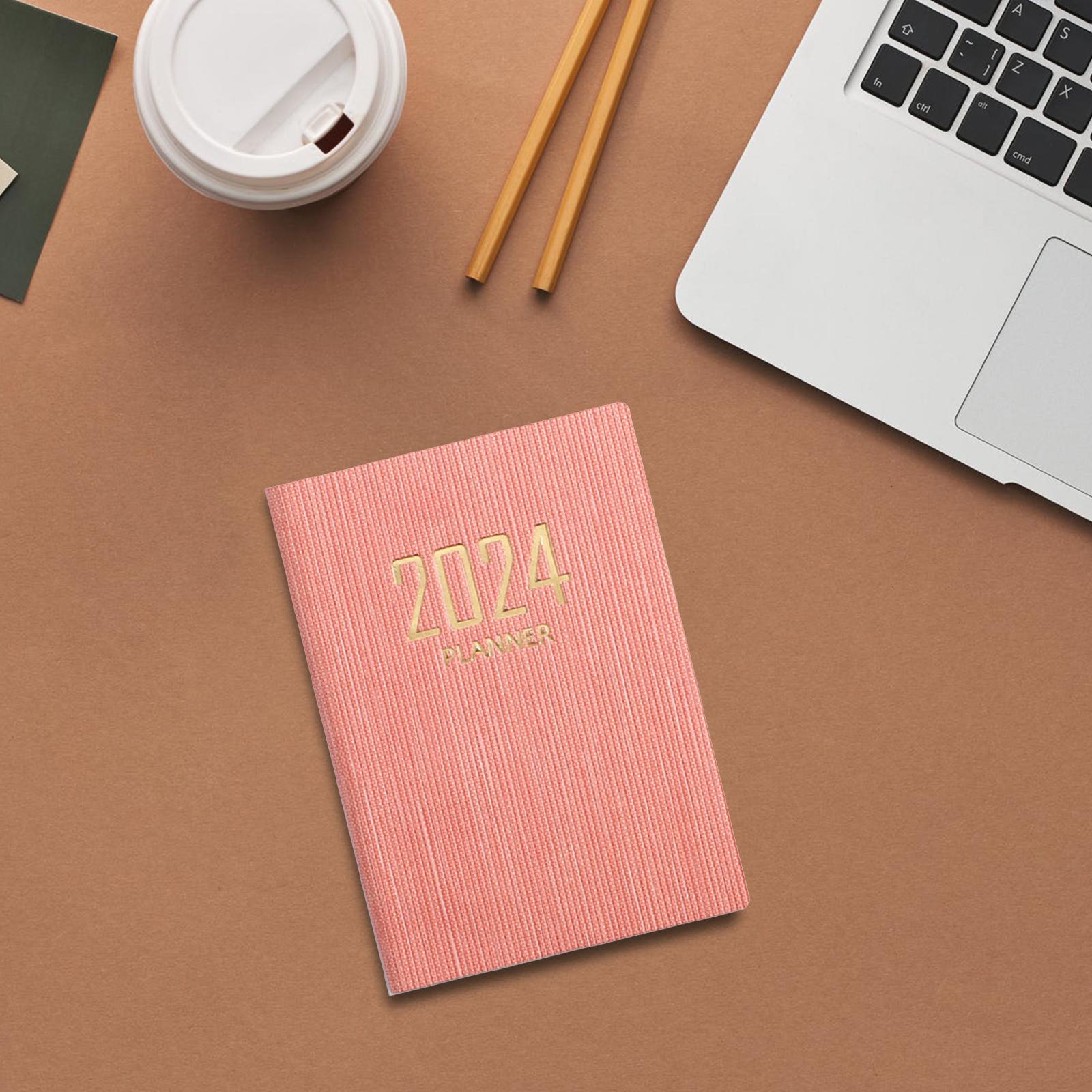 Schedule Notebook Monthly Planner Appointment Calendar Diary Journal Durable Pink