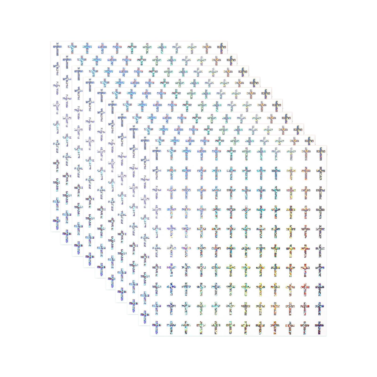 Mini Cross Stickers 0.5 Inch
