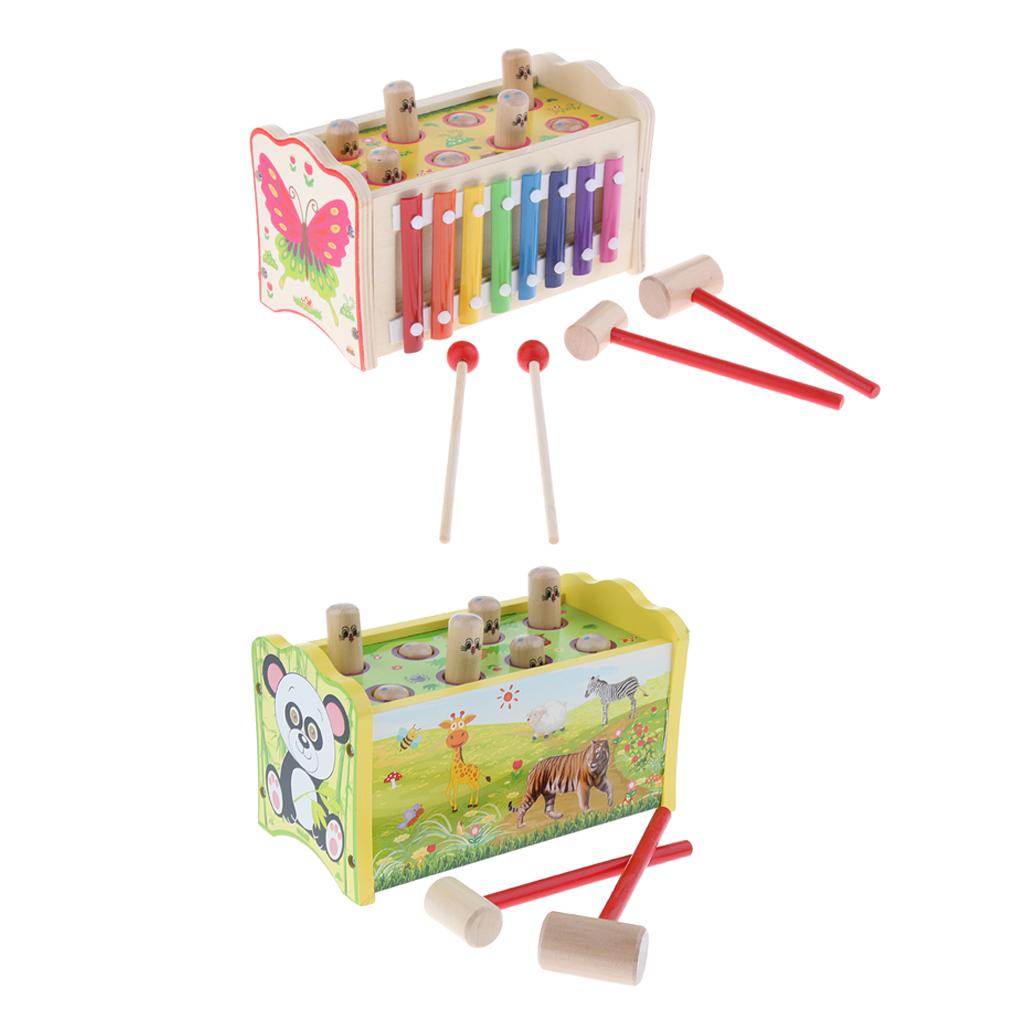 Xylophone Piano Pounding Bench for Kids Butterfly Pattern