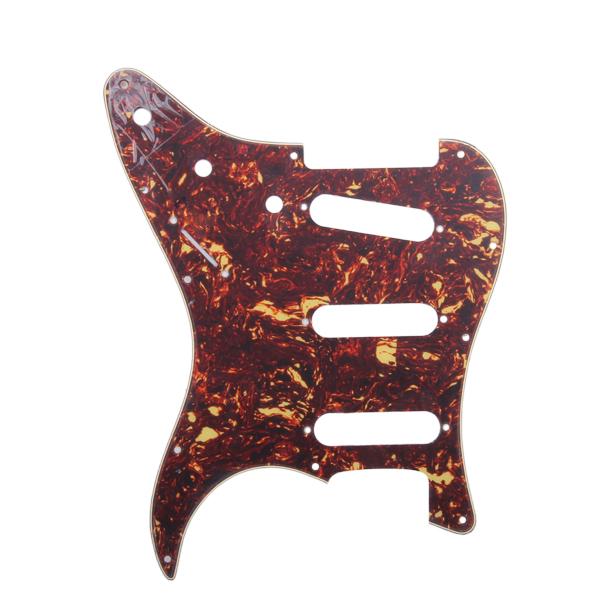 Dark Red with Flame Pattern 3-Ply SSS Guitar Pickguard