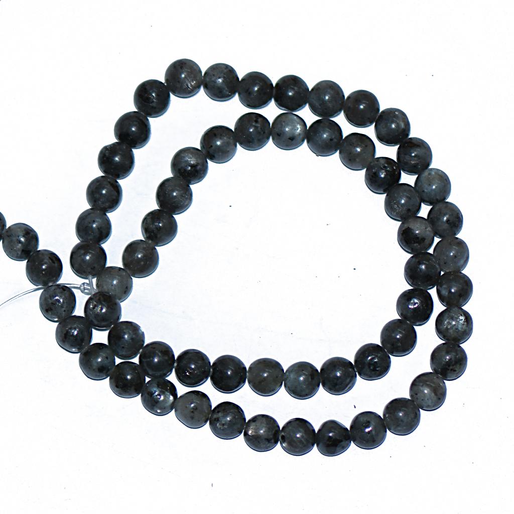 Natural Black Labradorite Round Gemstone Loose Beads for Jewelry Making
