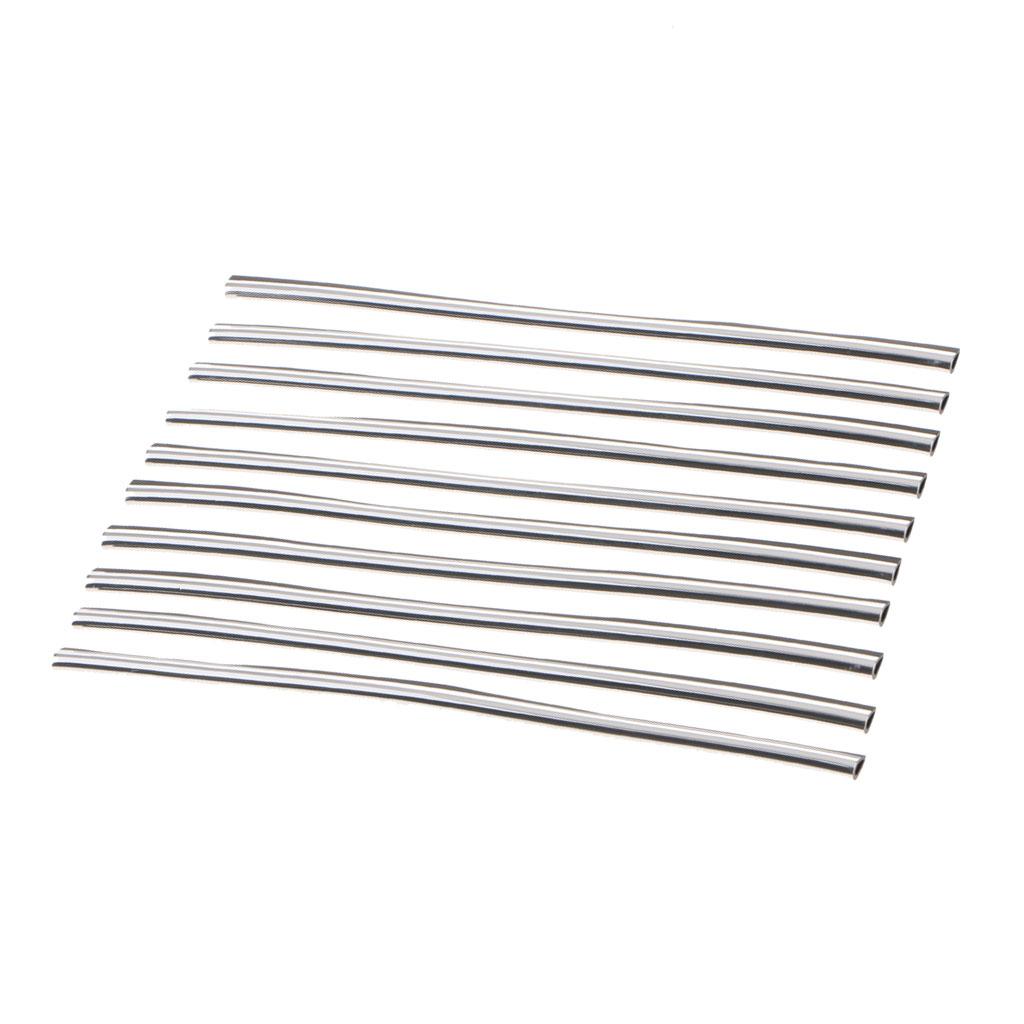 10pcs/set Car Chrome Air Conditioner Outlet Vent Trim Grille Strip Silver