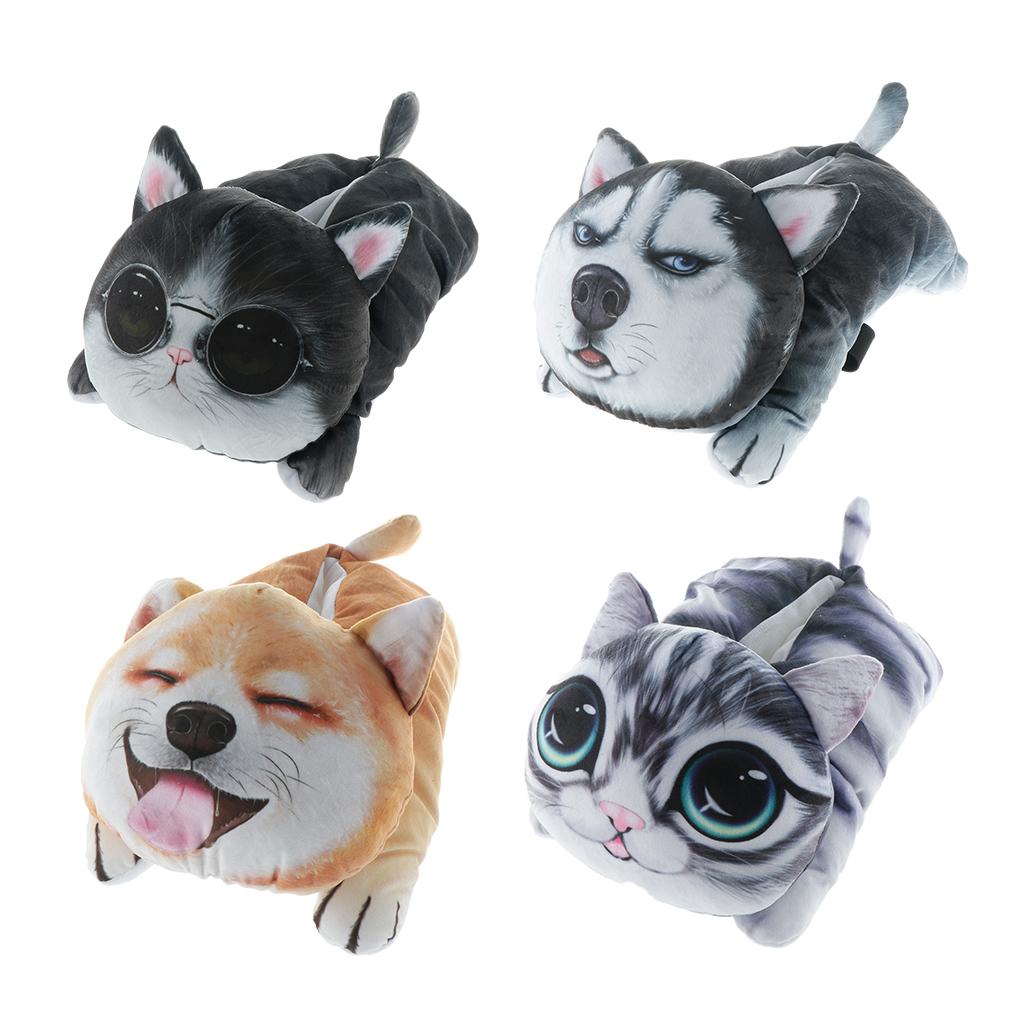 3D Plush Cartoon Car Tissue Box Napkin Holder Paper Box Cat Shape