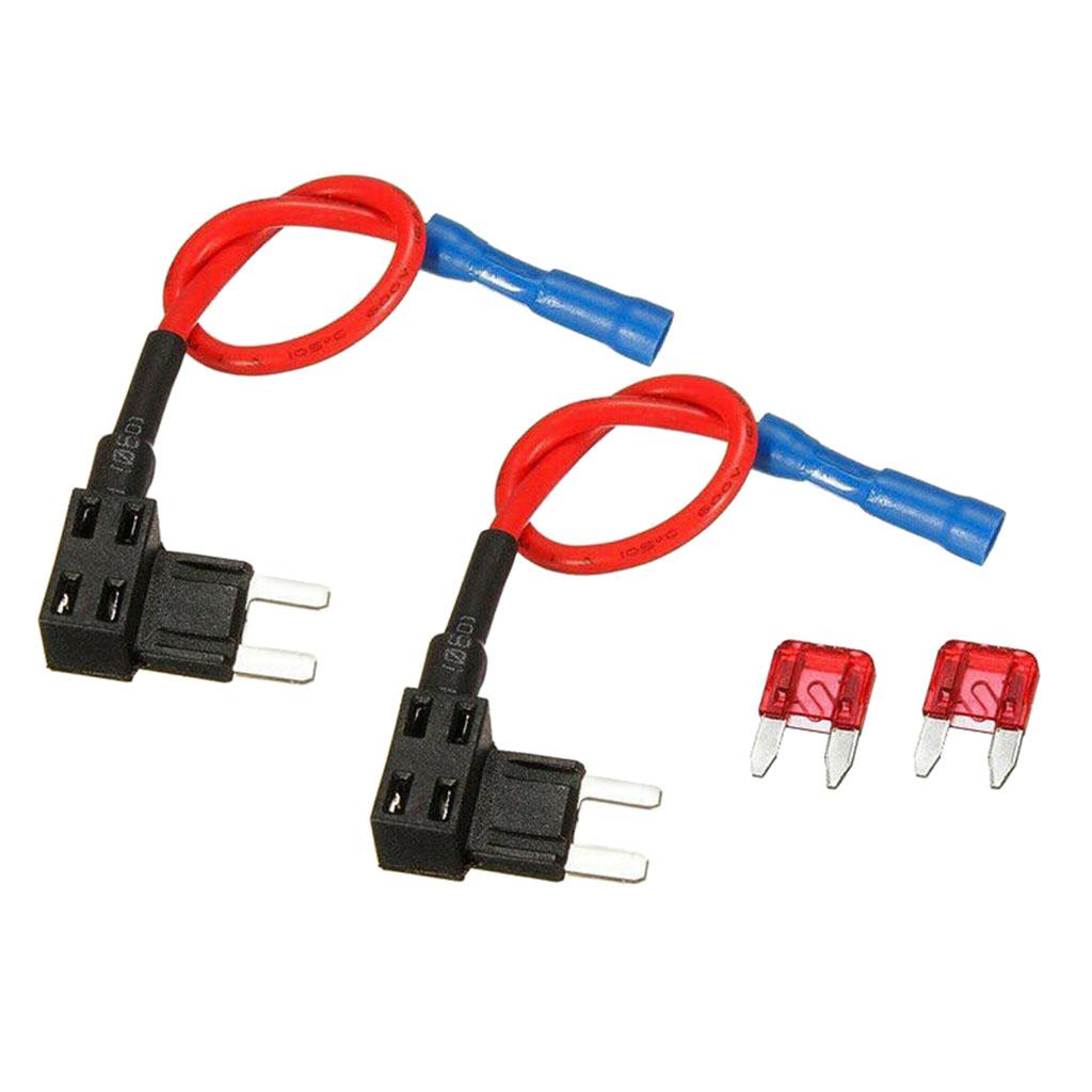 2 Packs Micro Fuse Tap Fuse Holder Add A Circuit Low-Profile Car Truck 165mm