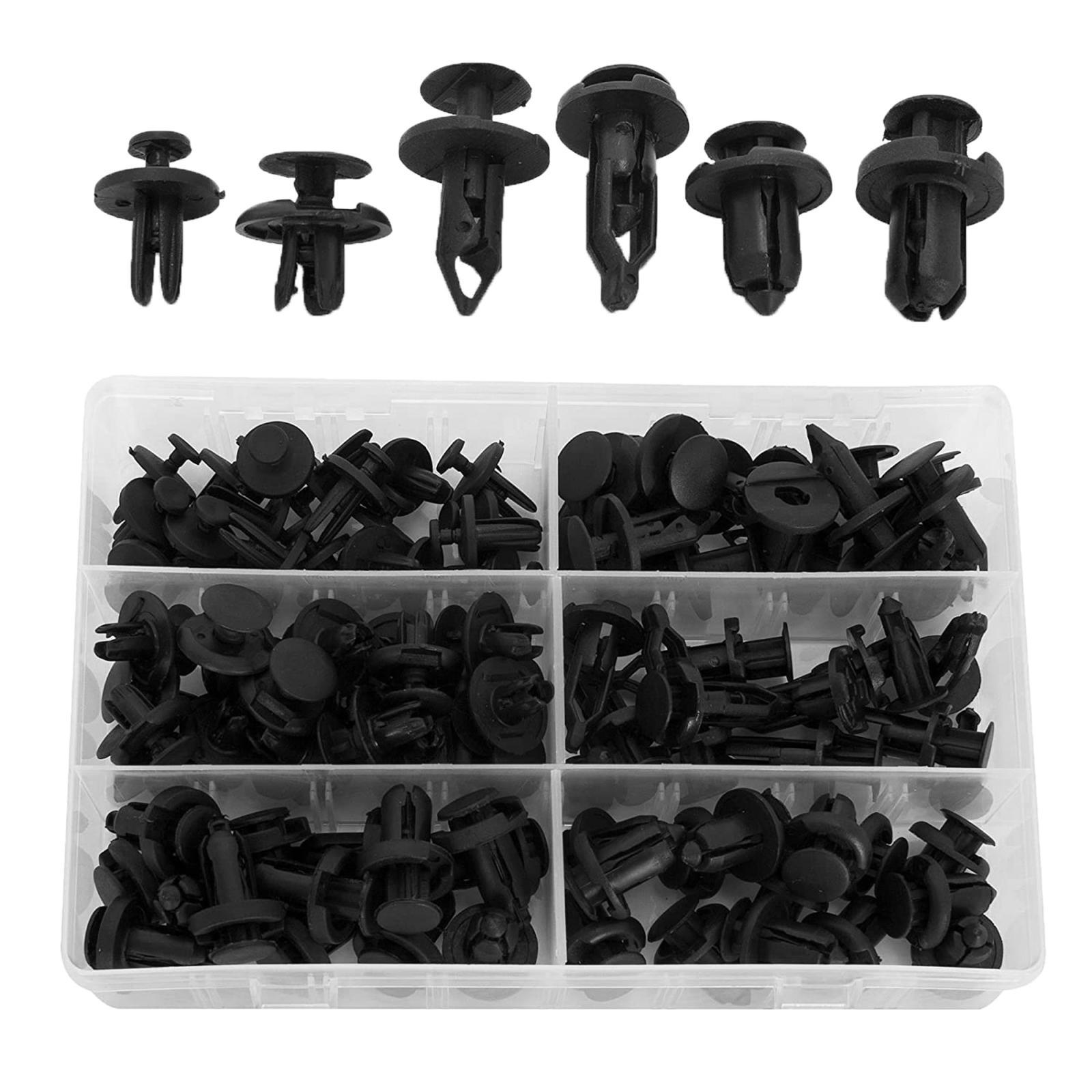 120Pieces Retainer Clips Auto Fasteners 6 Most Popular Sizes for Toyota