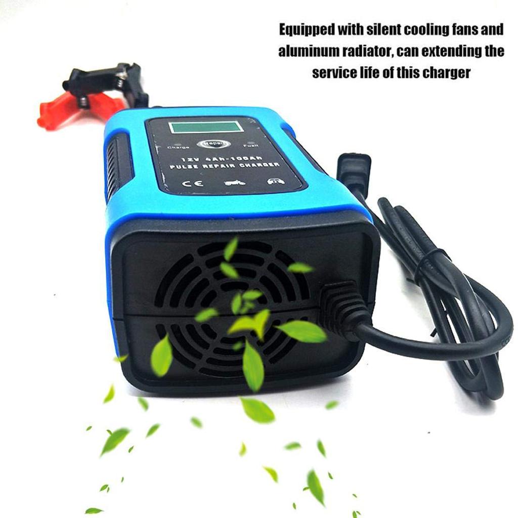 Fully-Automatic Smart Battery Charger Maintainer 12V 6A for Car Lawn Mower