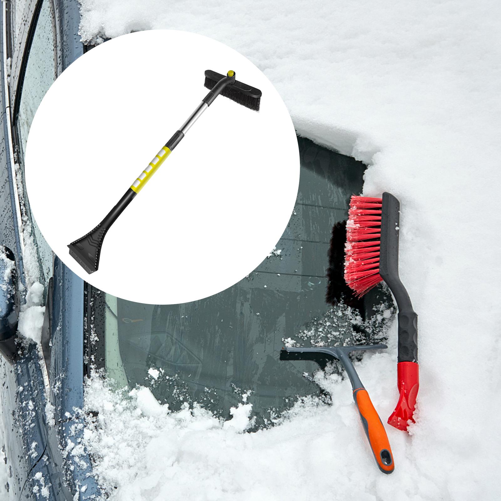 Flexible Ice Scraper Brush Auto Snow Removal Car Snow Brush  Yellow