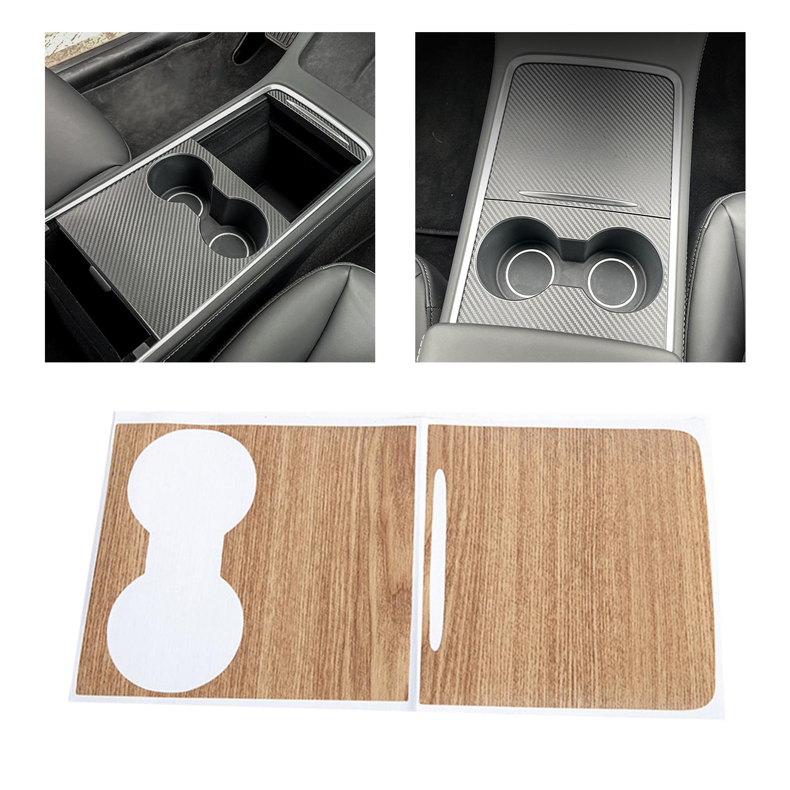 Automobile Central Control Panel Cover for Tesla Model 3 2021 Car Parts Wood Pattern