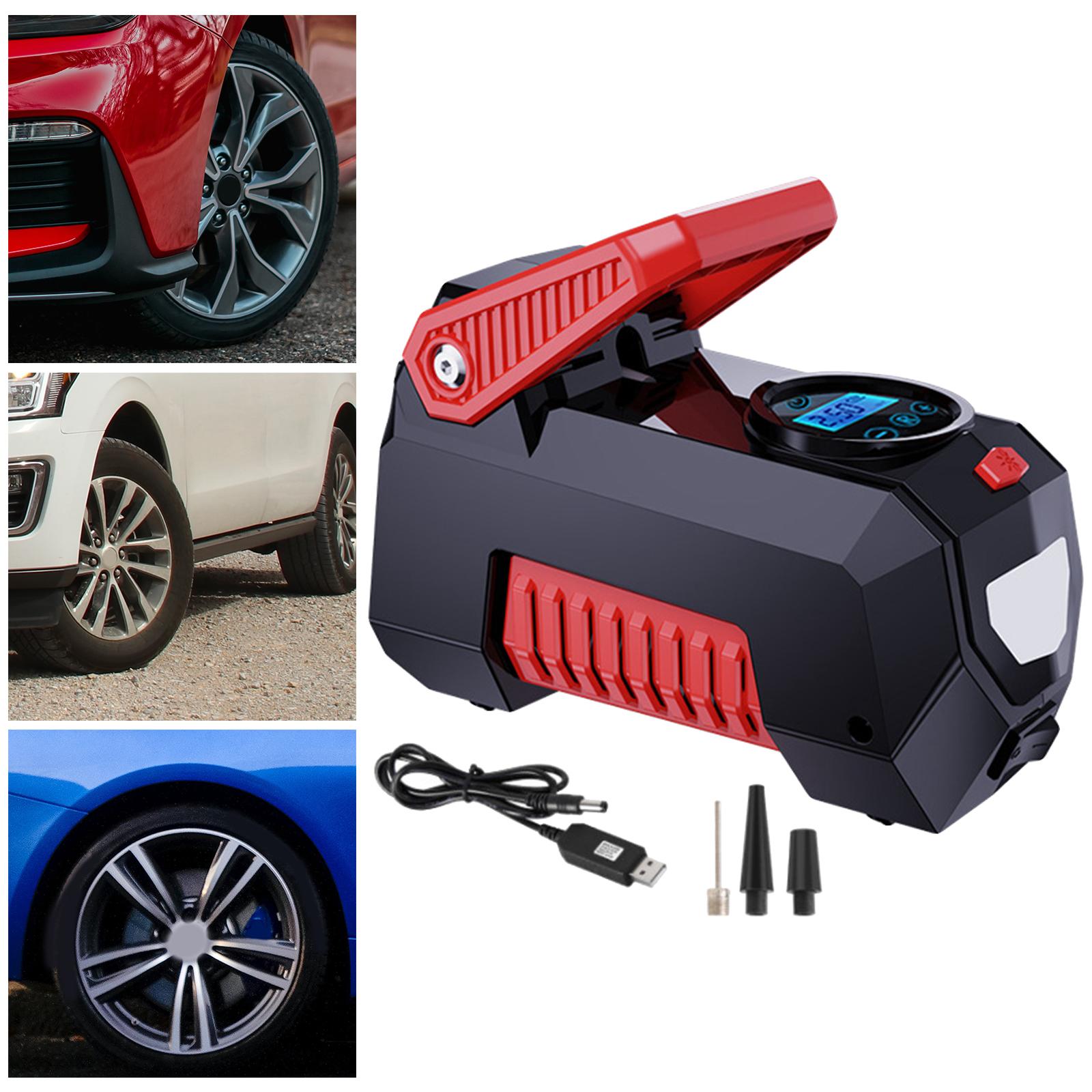 Tire Inflator Cordless with Tyre Pressure Gauge 12V DC Fit for Balloons B