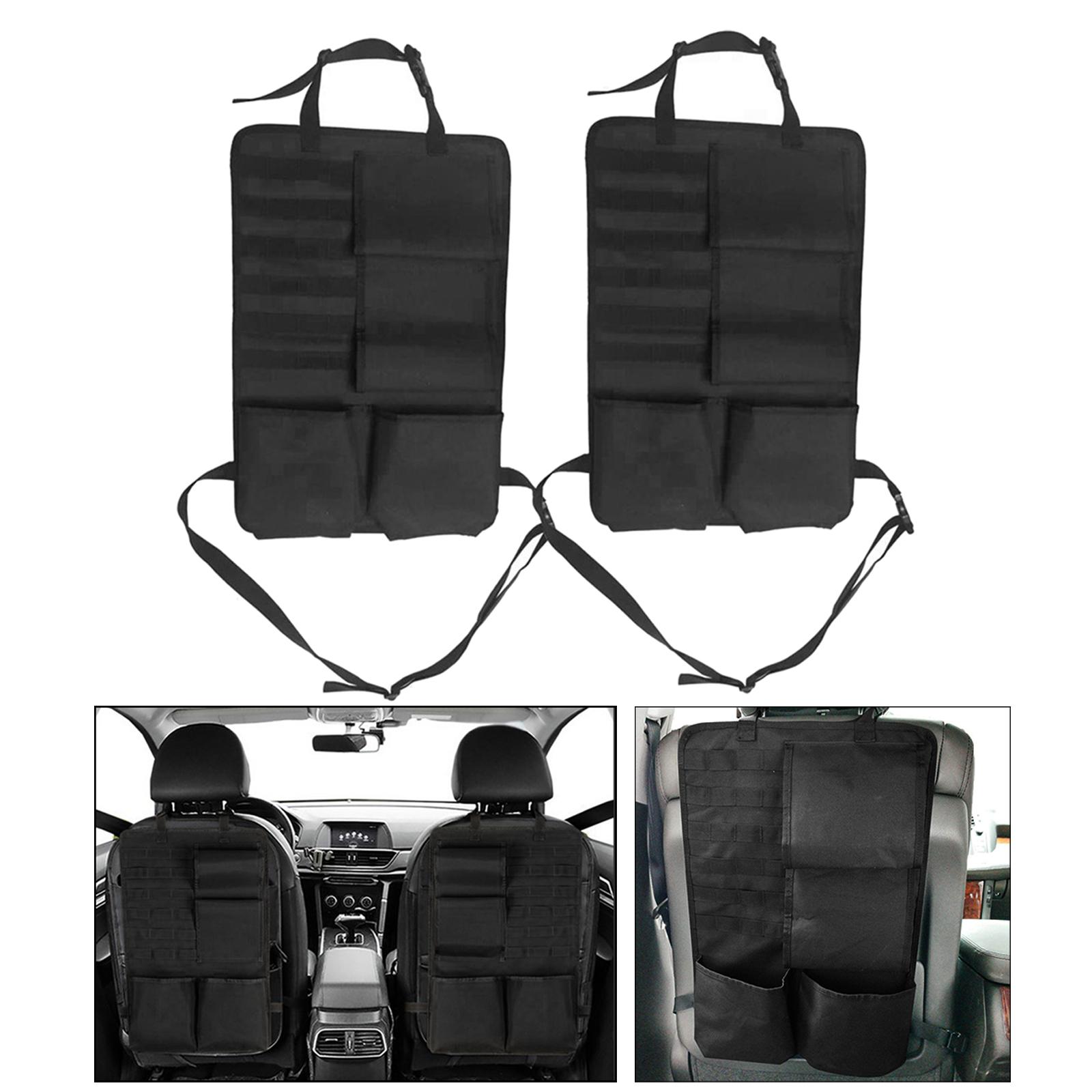 Cars Seat Back Organizer Adjustable Straps Portable Pouch for Travel Camping