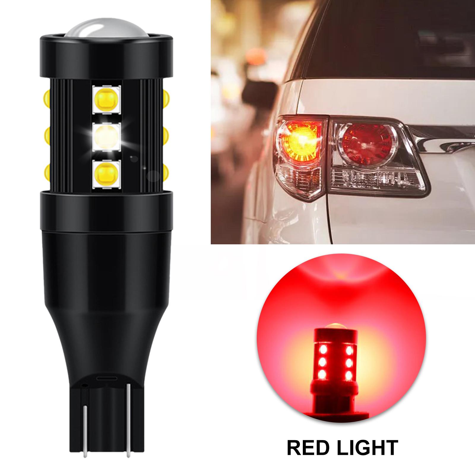 Auto LED Bulb Reverse Light Super Bright Side Marker car Red T15 w16w