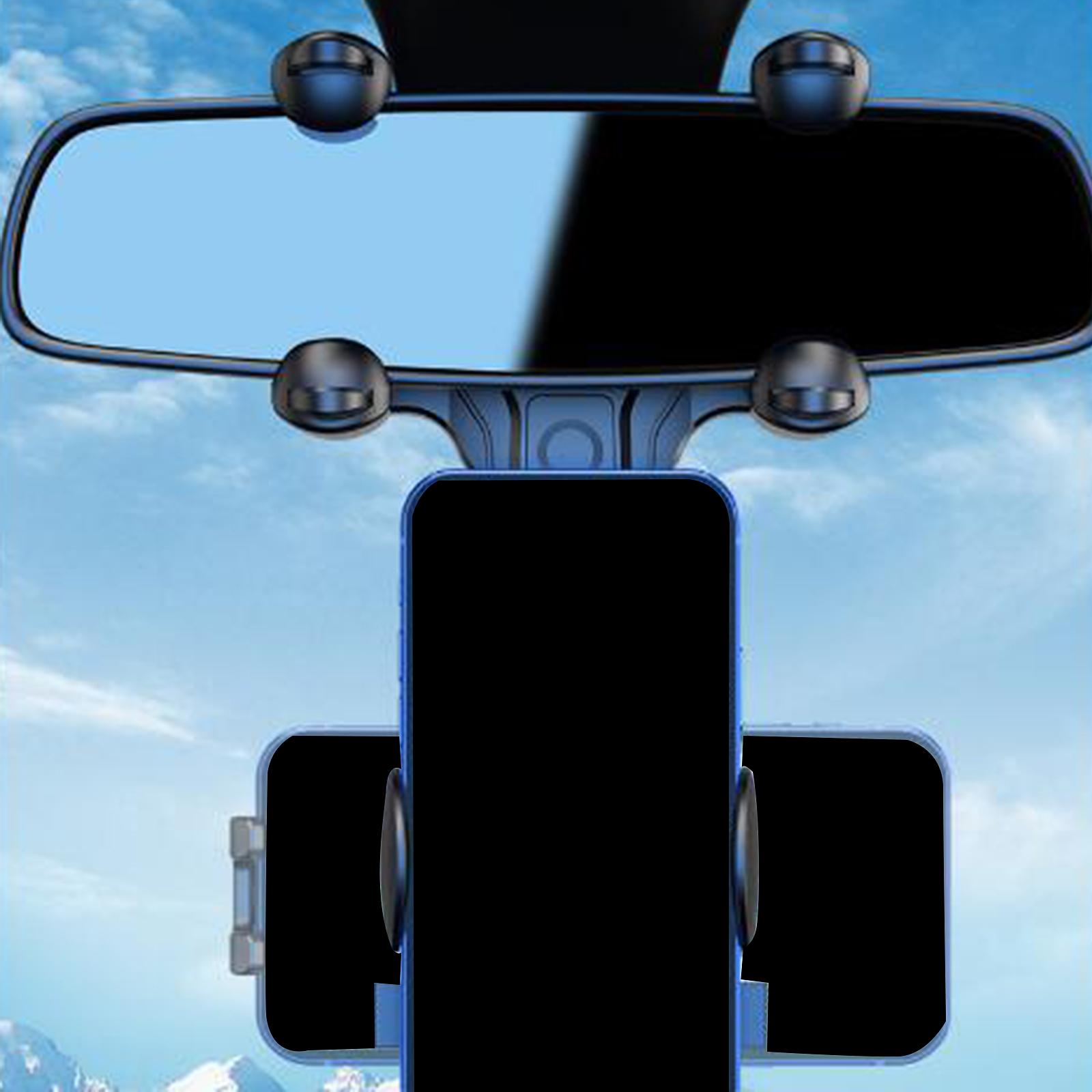 Car Rearview Mirror Mount Adjustable 360 Degree Rotatable Fit for Samsung Not Retractable