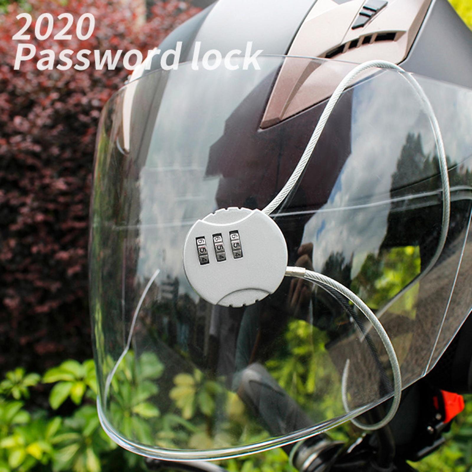 Motorcycle Helmet Lock Cycling lock Universal mini Backpack Silver