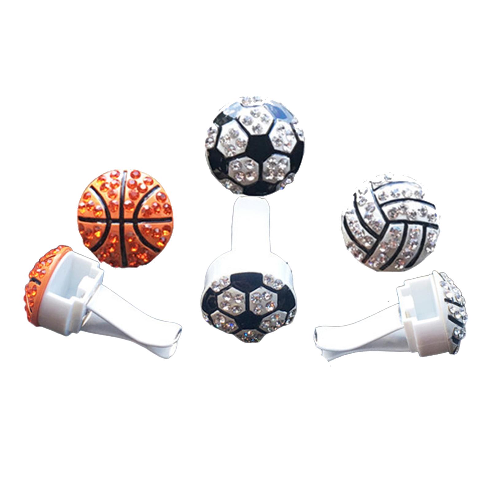 Sparkling Car Air Vent Clip Rhinestone Accessory for Home Football