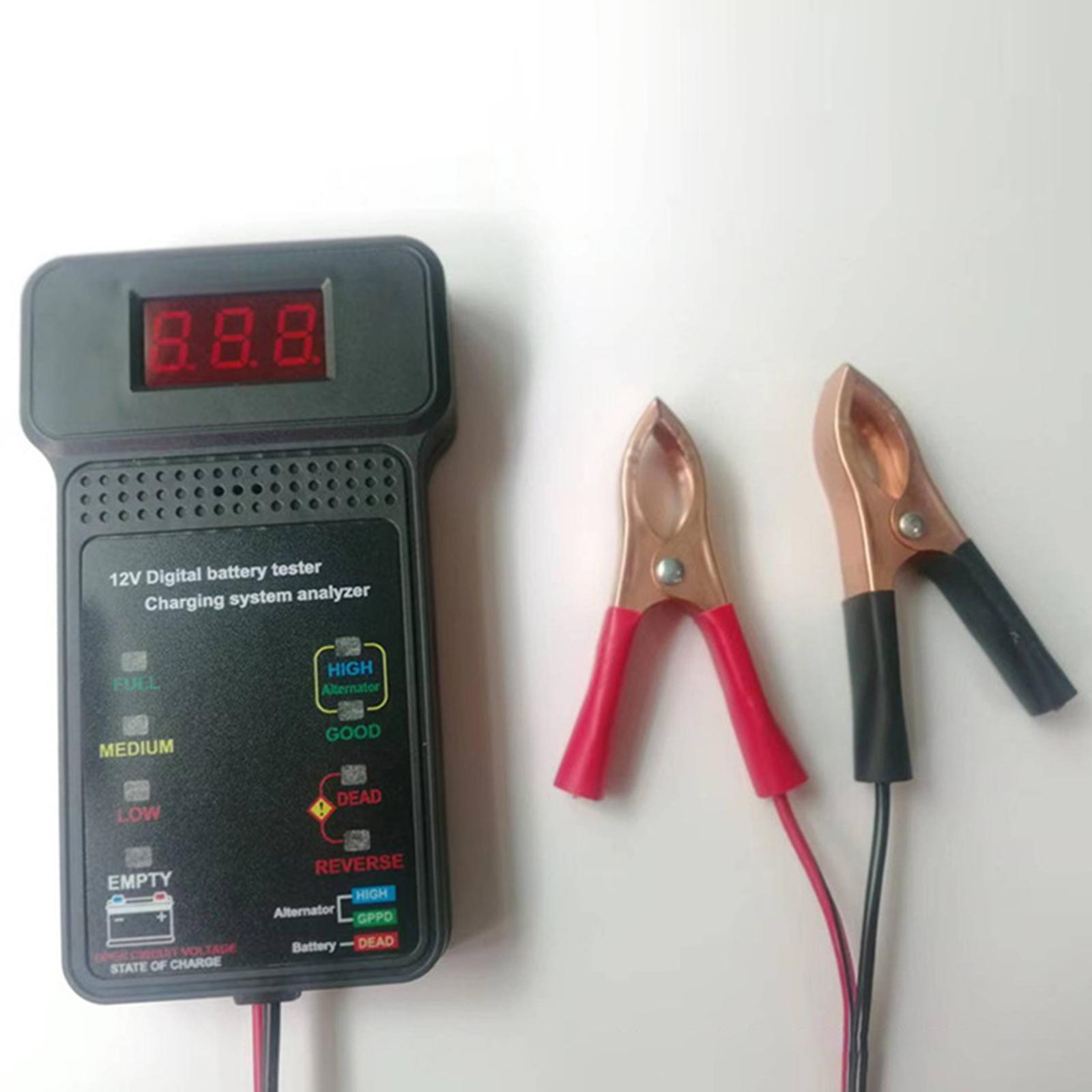 Car Battery Tester Analyzer 12V Automotive Battery Checker Durable Voltmeter