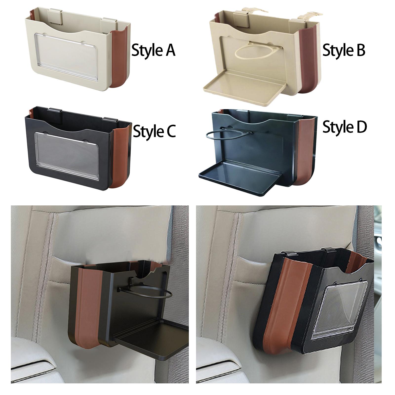 Car Garbage Box Hanging Portable Car Interior Box for Food Snack Laptop Style A