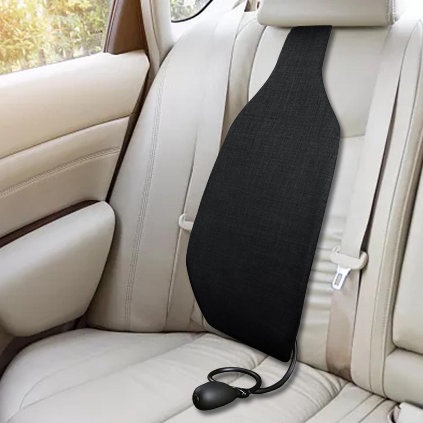 Inflatable Support Pillow Back Cushion for Long Sitting Computer black