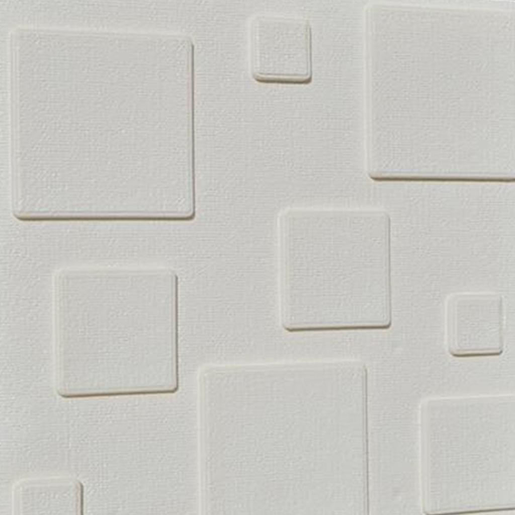 3x3D PE Foam Waterproof Wall Sticker Self-adhesive 30*30cm Cream Square