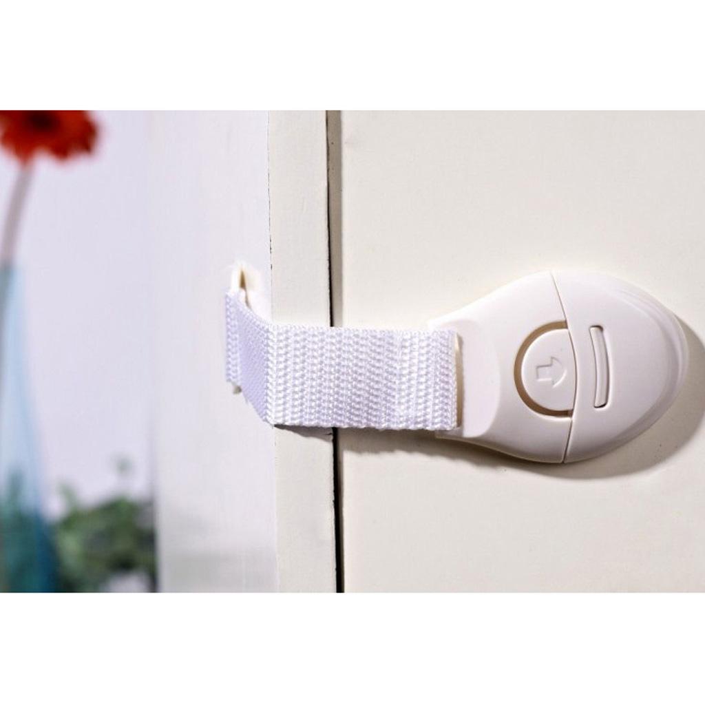 Adhesive Baby Child Pet Proof Cupboard Door Drawer Safety Lock Latch Long-e