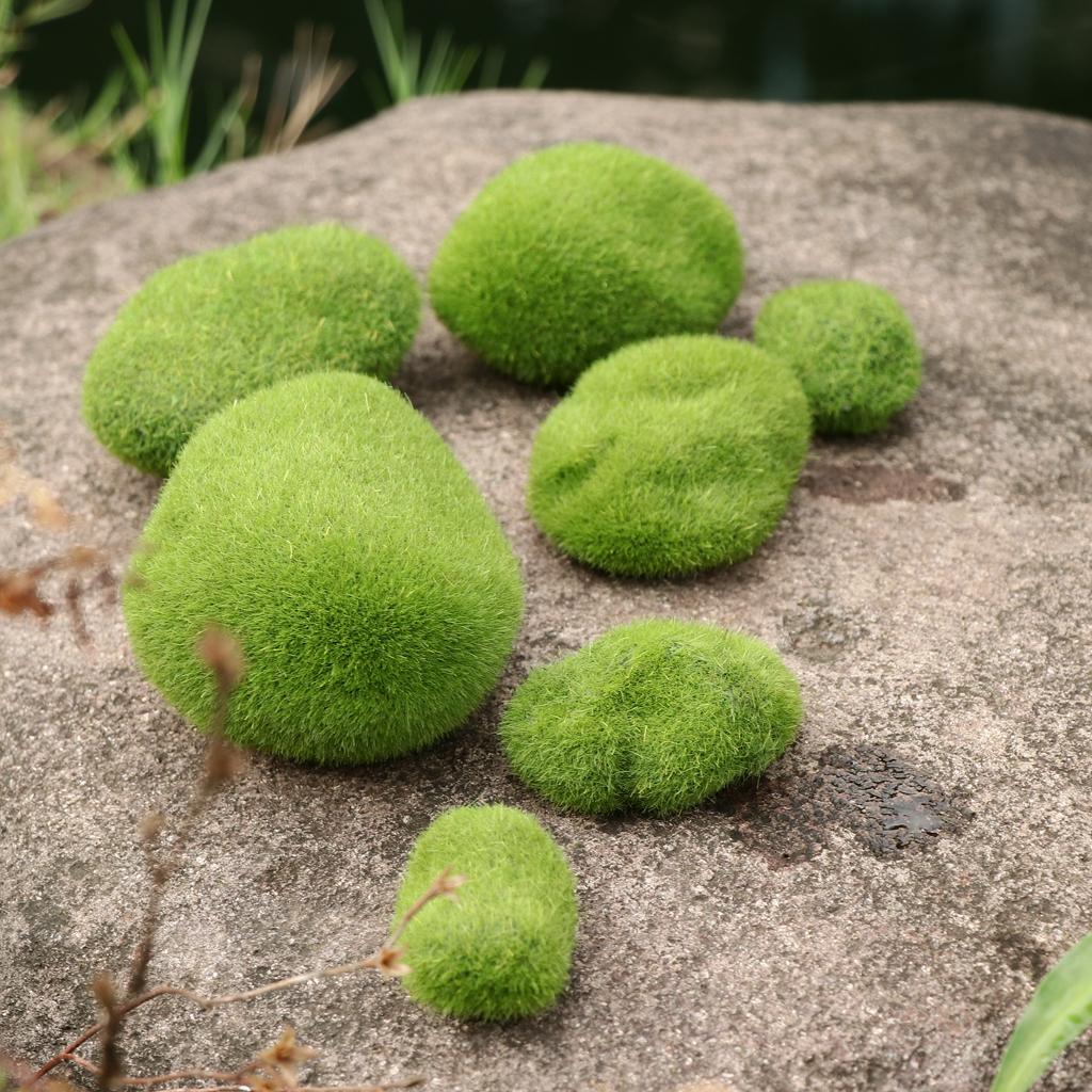 10x Moss Balls Decorative Stone Artificial Stocking Garden