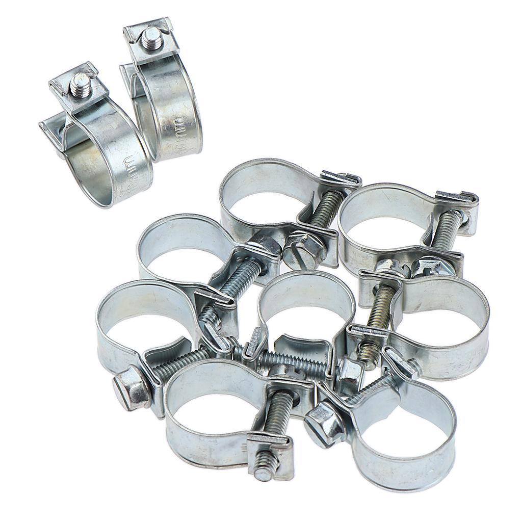 Stainless Steel Hose Clamp Adjustable Fuel Line Clips for Diesel Petrol ...