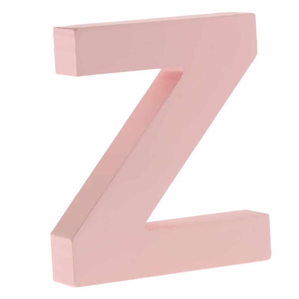 Pink Wooden Floating Letters Door Numbers Alphabet Letter Address Spells Z