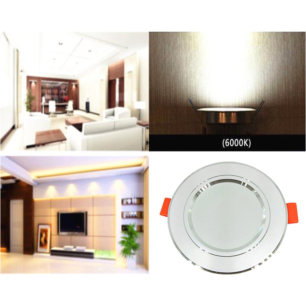 Recessed LED Ceiling Light  220-240V with Siliver  Line White