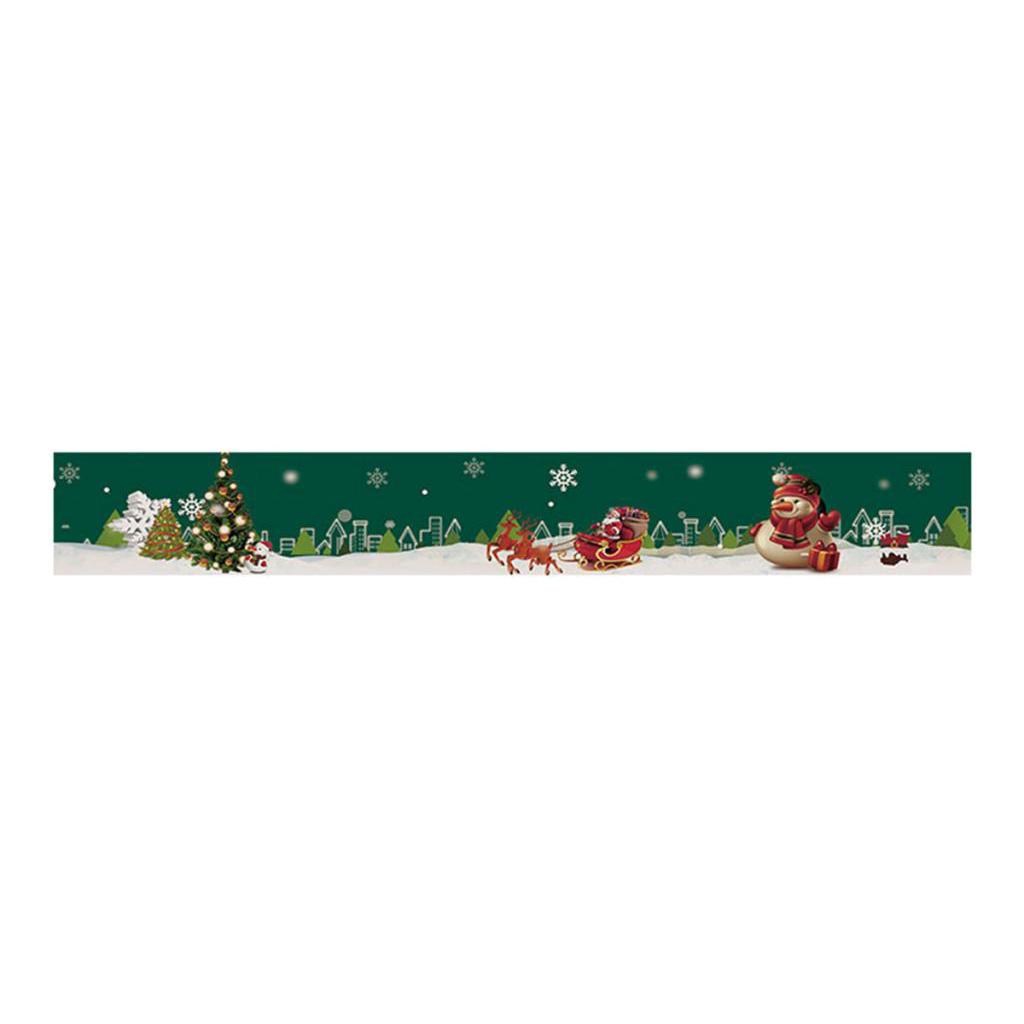 6m Merry Christmas PVC Tile Waistline Staircase Stickers Style02