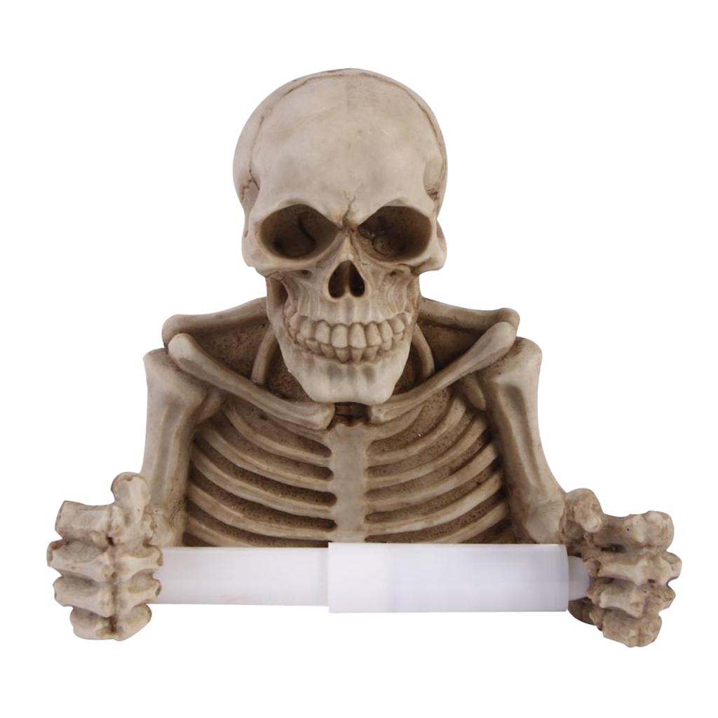 Resin Skull Shaped Paper Holder Holloween Themed Paper Holder for Home Decor
