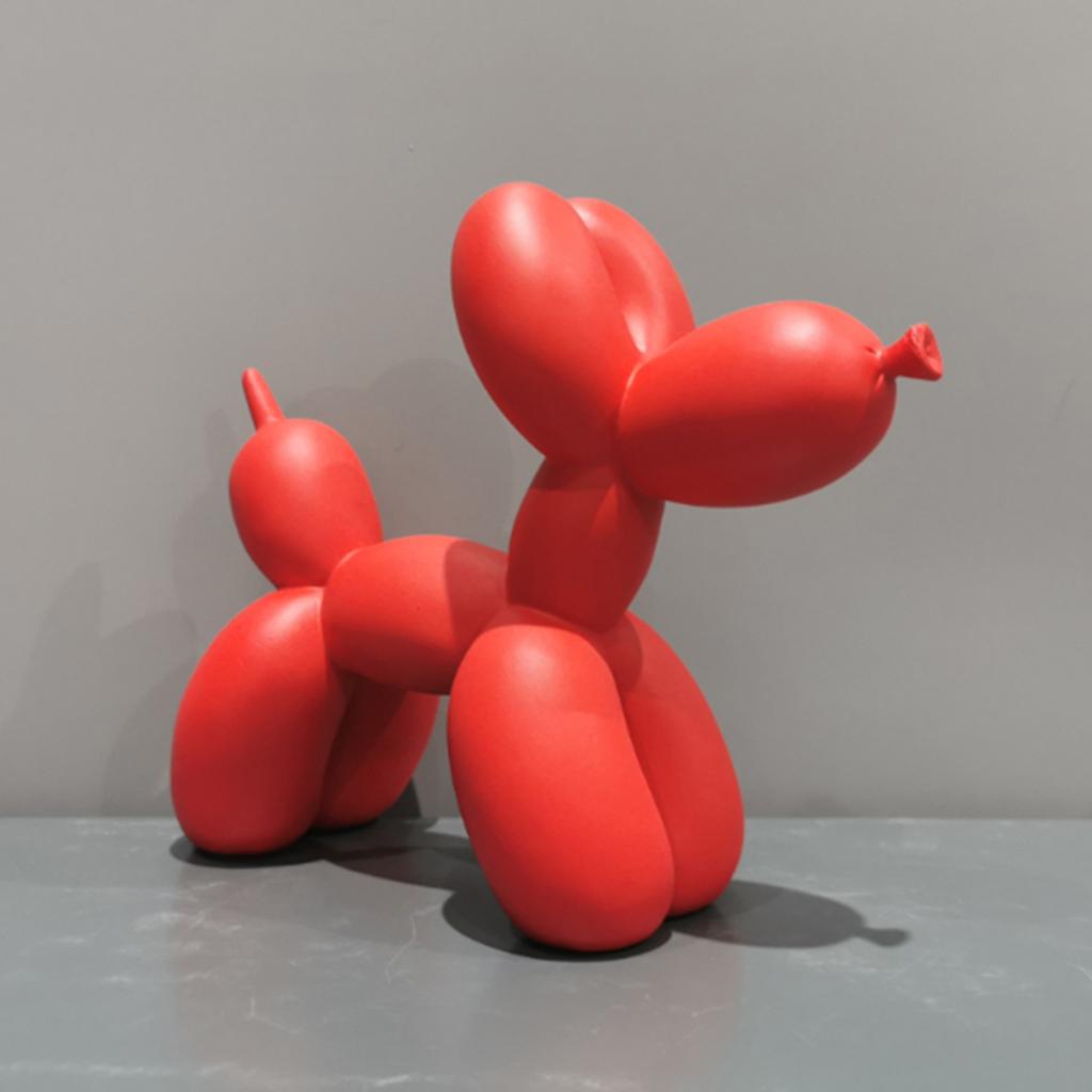 Resin Decorative Balloon Dog Ornament Desktop Decorations Red