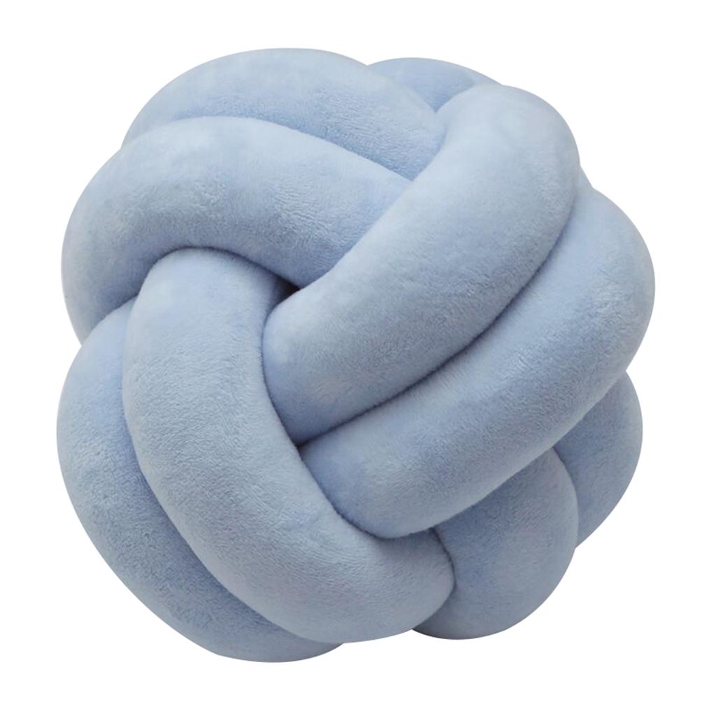 Soft Kid Ball Cushion Knotted Pillow Toys Bed Cushions Throw Pillow Blue