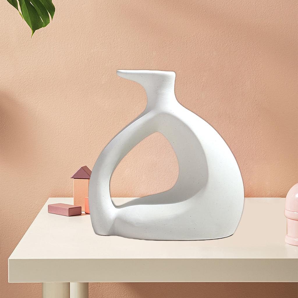 Elegant Ceramic Vase Simplest Decorative Studio Bookcase Decor Centerpiece H