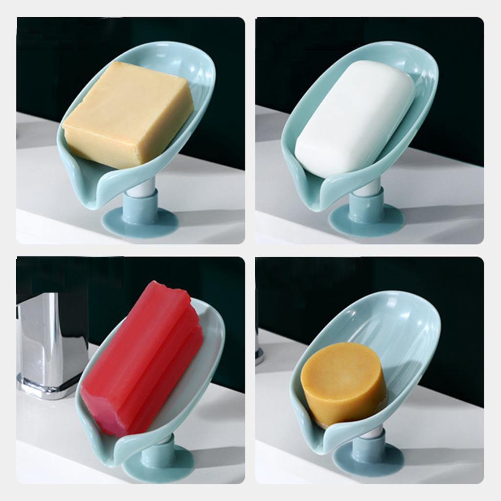 Creative Soap Holder Bathroom Soap Storage Box Soap Saver Tray Blue