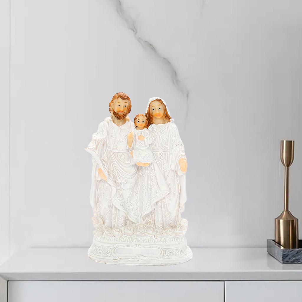 Religious Family Statue Decoration Figurine Bookshelf Bookcase Sculpture