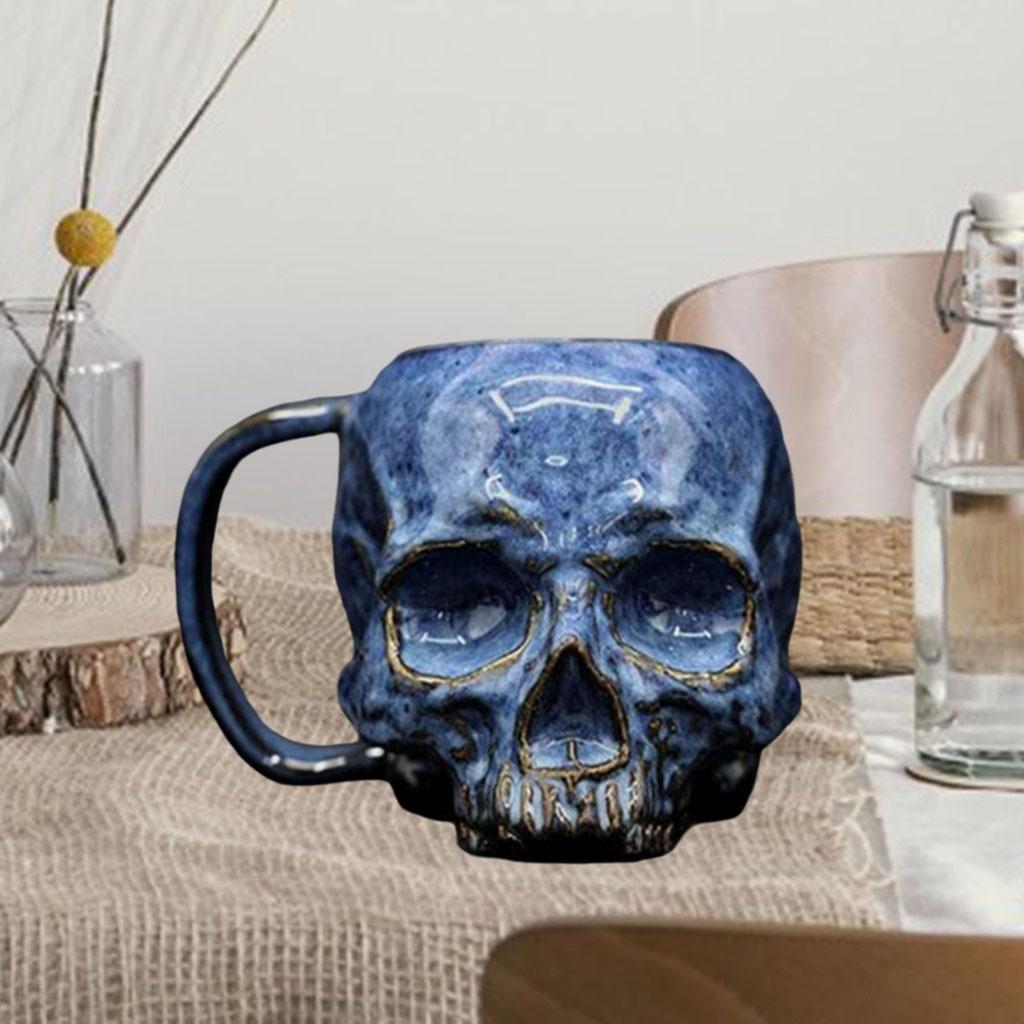 Skull Mug Resin Horror Creative Novelty Drinkware Drinking Cup Halloween C