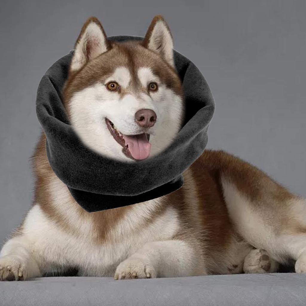 Dog Snood for Noise Reduce Grooming Bathing Drying Ear Warmer Black L