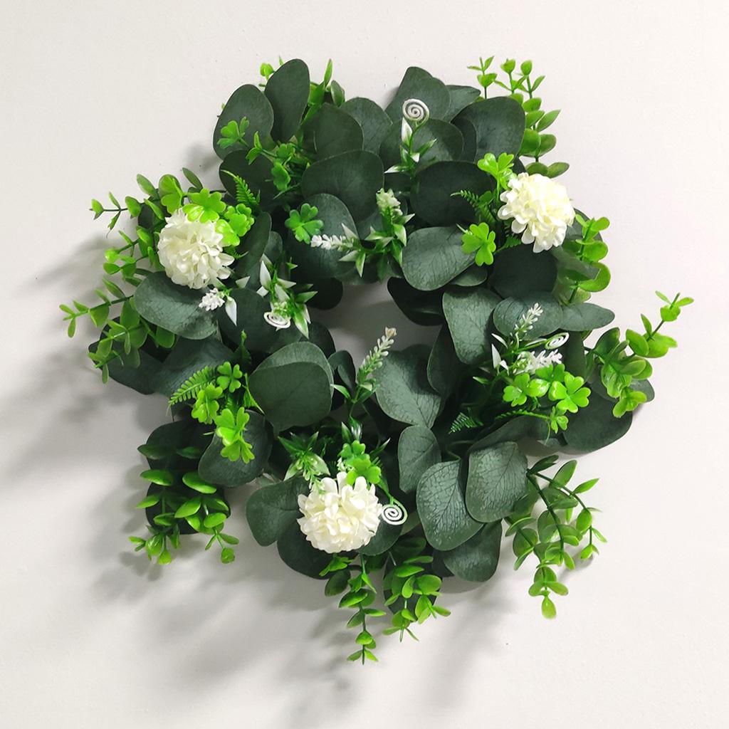 Floral Wreath Round Peony Spring Summer Garlands for Fireplace Porch I