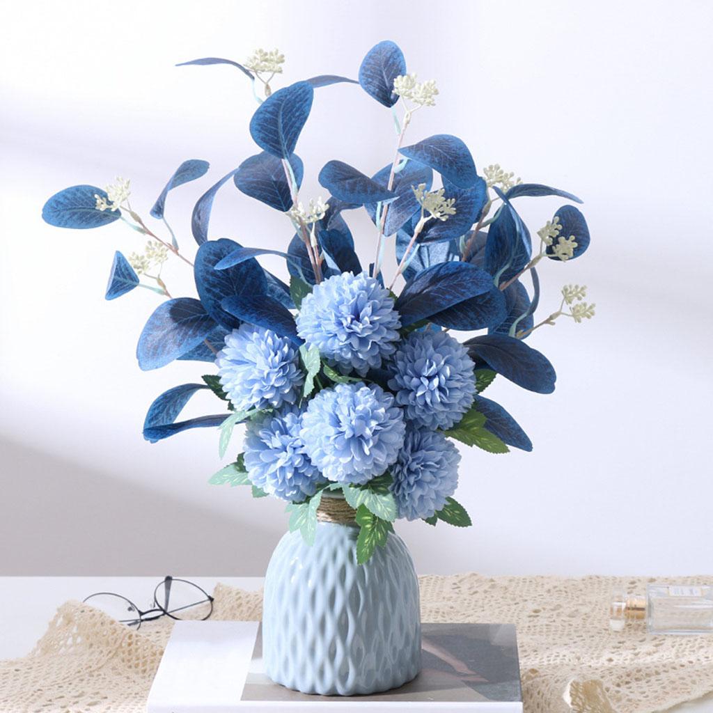 Artificial Flower Bouquet Decoration for Wedding Party Blue 