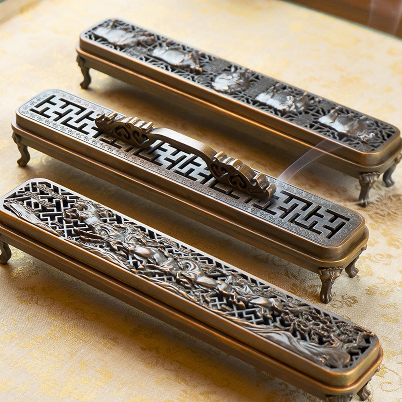 Incense Burner Box Ash Catcher Holder Yoga Tea Room Zen Home Handle