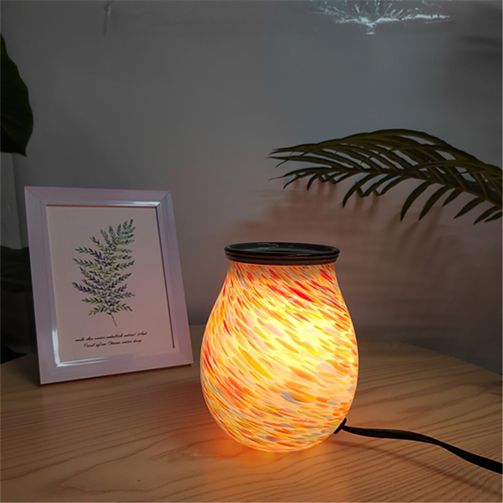 3D Electric Wax Melt Burner Night Lamp Glass Lamp Aromatherapy Firework