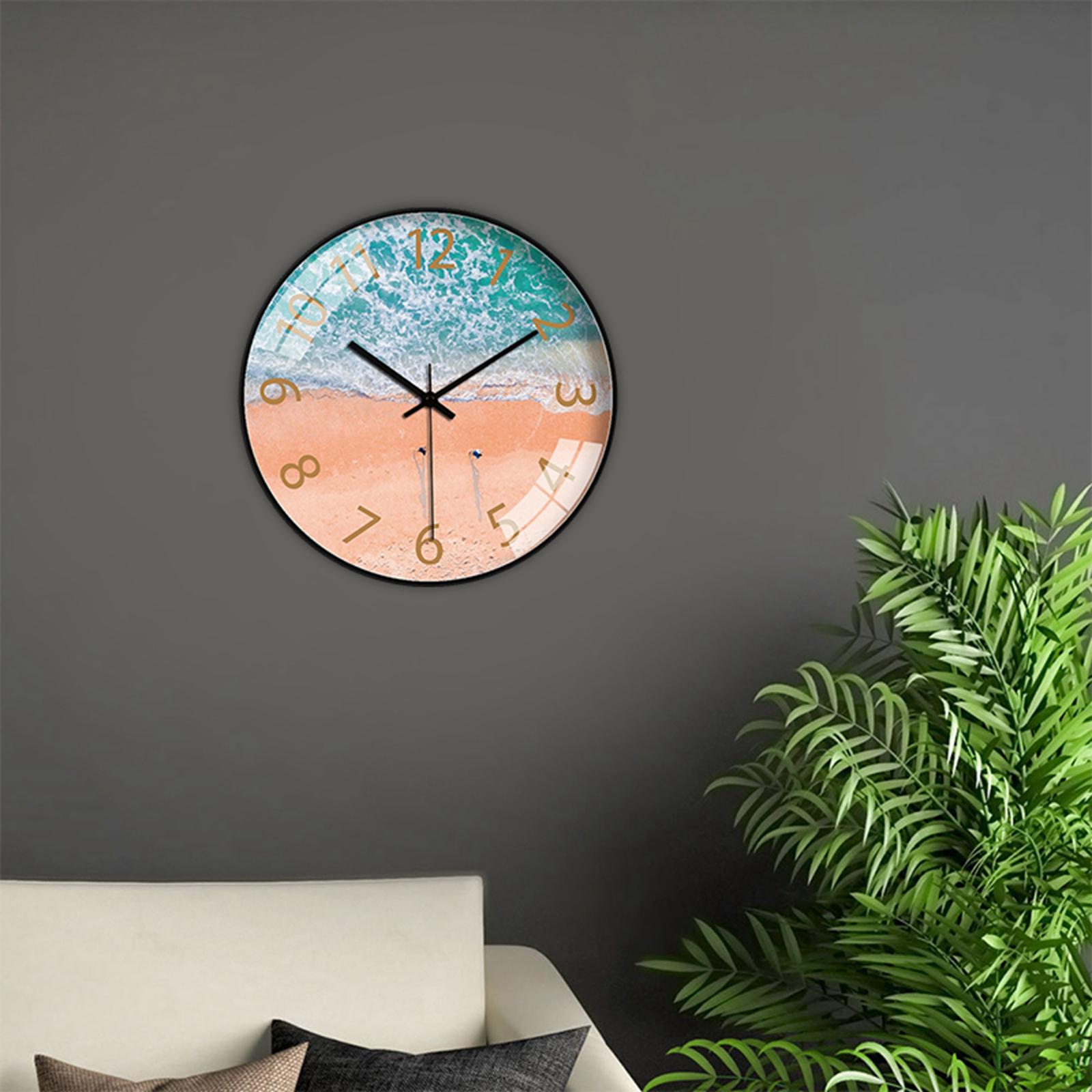 12" Wall Clock Arabic Numerals Clocks for Home Office Decor Black pointer