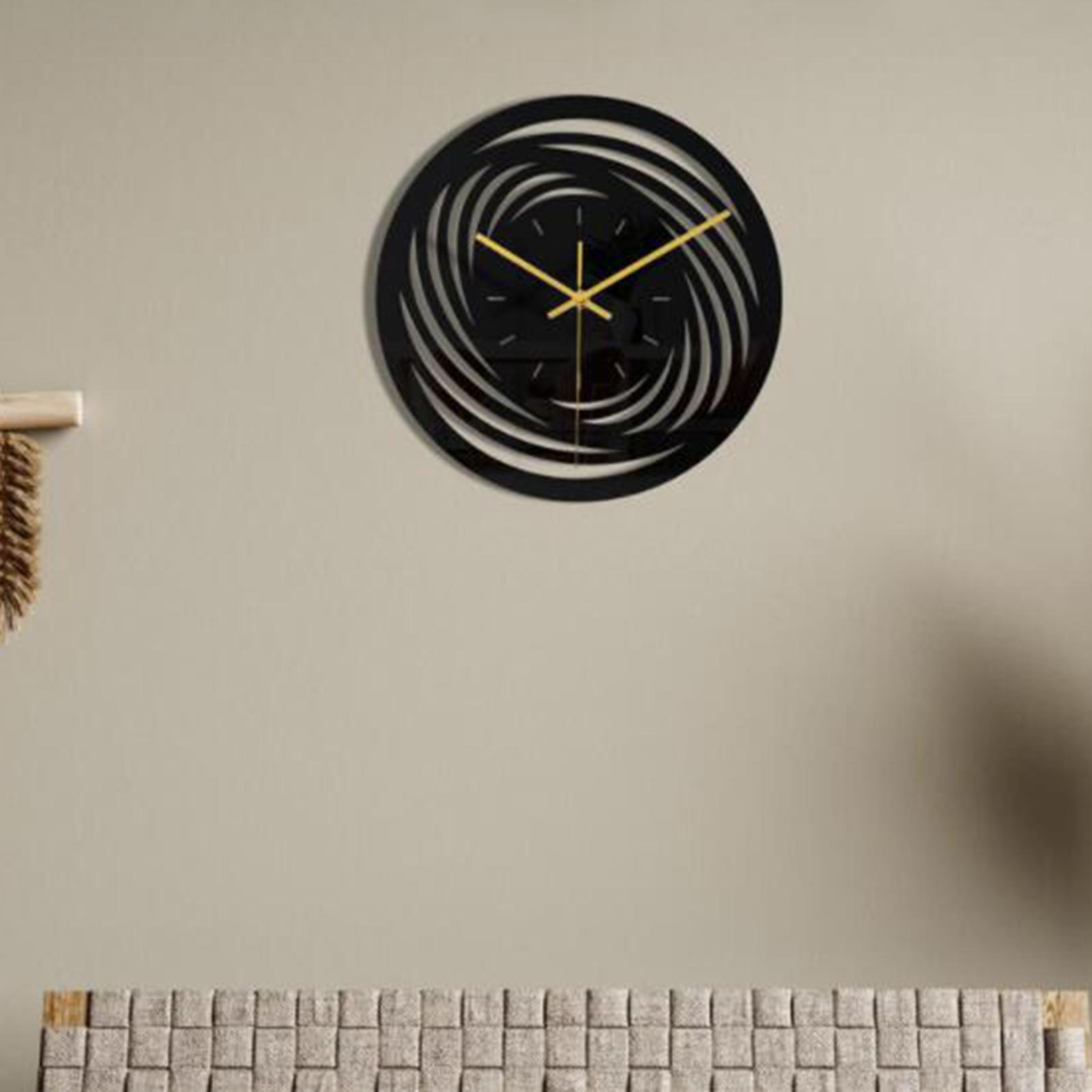 Minimalist Wall Clock Battery Operated Bedroom Art Design Silent Clocks B